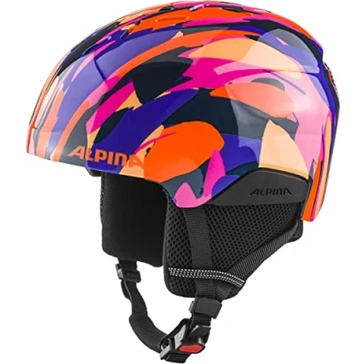 Abbildung von ALPINA Unisex Kinder PIZI Skihelm, pink orange Blue Gloss, 46 51 cm