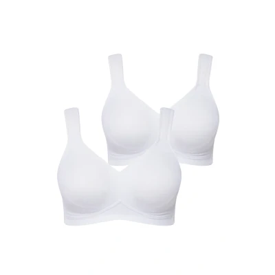 Abbildung von Ulla Popken 2ER PACK Tshirt BH, Damen, Größe: 115C, Schneeweiß