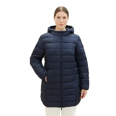 Abbildung von TOM Tailor PLUS Lightweight Stepp Wintermantel, Damen, Größe: 46, Sky captain blue