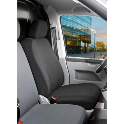 Abbildung von WALSER Toronto 10502 Sitzschonbezug grau Polyester, Eco Leder vorne VOLKSWAGEN: Transporter 5 Bus, Polo V Hatchback, IV Hatchback