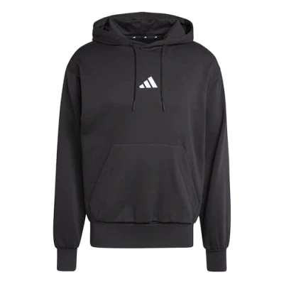 Abbildung von adidas Herren Essentials FEELCOZY Fleece Hoodie, Black/White, M