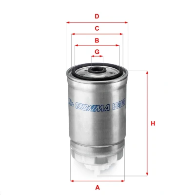 Abbildung von SOFIMA S 8501 NR Kraftstofffilter Filtereinsatz FIAT: Ducato I Platform/Chassis, II Minibus, Van, OPEL: Vectra A Saloon