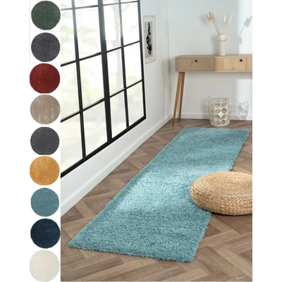 Abbildung von Myflair Möbel &amp; Accessoires Hochflor Läufer »My Shaggy« rechteckig 37 mm Höhe Shaggy, Uni Farben, leicht glänzend, Microfaser, extra flauschig