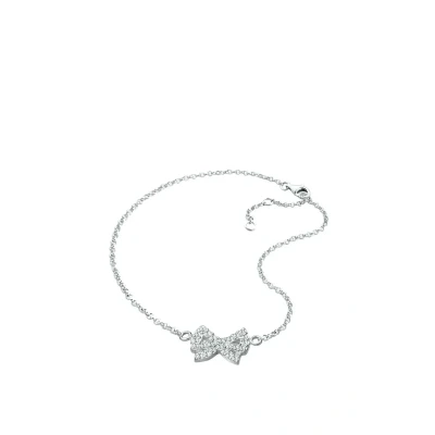 Abbildung von Elli BOW Basic Fußkettchen, Damen, Größe: 25, Silber