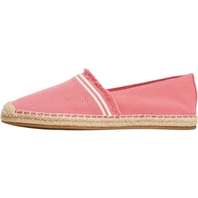 Abbildung von Tommy Hilfiger Damen Espadrilles Fringe Canvas Closed mit Logo, Rot (Washed Cherry), 40