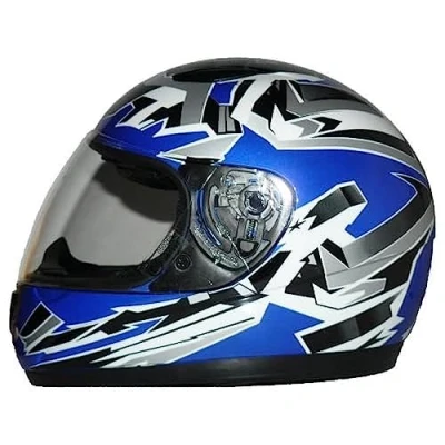 Abbildung von Protectwear SA03 BL XS Kinder Motorradhelm, Integralhelm, Größe (YL 52 53cm), Blau/Weiß