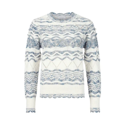 Abbildung von Rich &amp; Royal IM Mustermix Strickpullover, Damen, Größe: 42, French blue