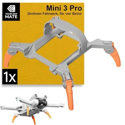 Abbildung von Drohnen Fahrwerk, 1 Set, kompatibel mit DJI Mini 3 Pro, Landebeine schützen Gimbal und Unterboden, Unterbau für sanftes Landen, Drohne Beine Landung, Landegestell Boden, Extension Legs Drone