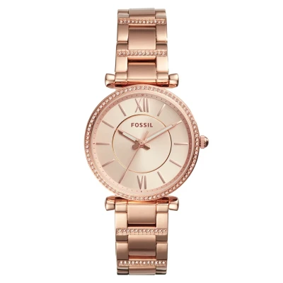 Abbildung von Fossil Carlie Uhr Rose goldcoloured, Damen, Größe: One Size, gold coloured