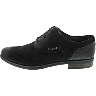 Abbildung von bugatti Herren Business Halbschuh mit eleganter Linienführung, schwarz, 44 EU