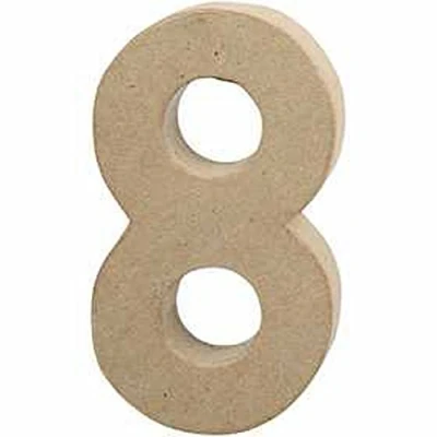 Abbildung von Create Crafts Creativ 26636 Pappmaché Nummer 8, 20 cm