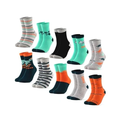 Abbildung von Occulto Jungen &amp; Mädchen Motiv Socken 10er Pack (Modell: Fantasia) Dschungel 23 26