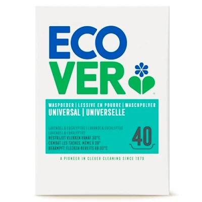 Abbildung von Ecover Universal Waschpulver Konzentrat Lavendel (3 kg / 40 Waschladungen), Vollwaschmittel mit pflanzenbasierten Inhaltsstoffen, Waschmittel Pulver für natürlich fasertief reine Weißwäsche