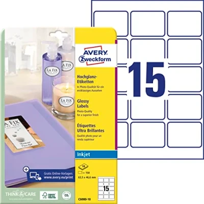 Abbildung von AVERY Zweckform LR4760 10 Recycling Ordnerrücken Etiketten (70 Rückenschilder, 38x192mm auf A4, 100% recyceltes Altpapier, schmal/kurz, selbstklebend, bedruckbare Ordneretiketten) Blatt, naturweiß