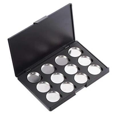 Abbildung von Allwon Leere magnetische Lidschatten Make up Palette mit 12 Stück 26mm runden Metallpfannen