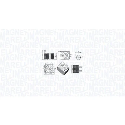 Abbildung von MAGNETI MARELLI 350300003100 Ölkühler VOLKSWAGEN: GOLF 6, Tiguan I, AUDI: A3 Hatchback, A4 B5 Saloon, B8 Avant, SKODA: Superb II Hatchback