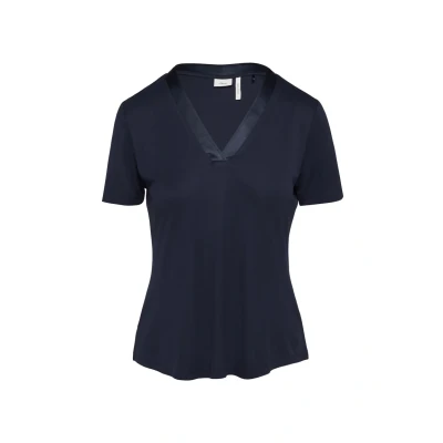 Abbildung von s.Oliver BLACK LABEL T Shirt, mit satiniertem V Ausschnitt