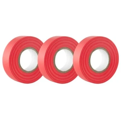 Abbildung von GTSE Isolierband Rot 19 mm x 20 m strapazierfähiges, selbstklebendes zum Schutz, Bündeln und Reparieren von Kabeln 3 Rollen