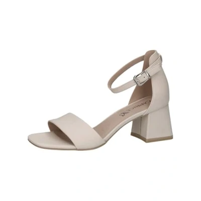 Abbildung von CAPRICE Damen Sandalen mit Absatz aus Leder Riemchen, Cremefarben (Offwhite Nappa), 39 EU