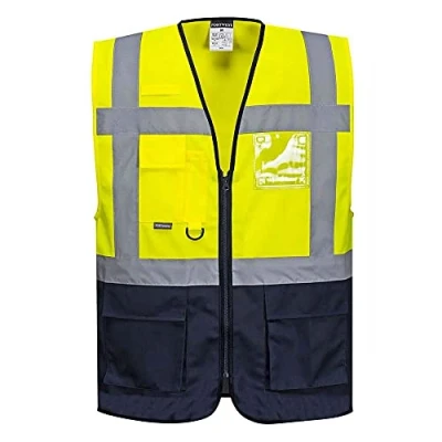 Abbildung von Portwest WARSCHAU EXEKUTIV WESTE, Größe: XL, Farbe: Gelb/Marine, C476YNRXL