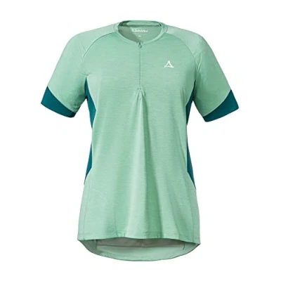 Abbildung von Schöffel Damen Shirt Auvergne L, geruchshemmendes Radtrikot, schnell trocknendes Funktionsshirt mit Taschen, matcha mint, 36