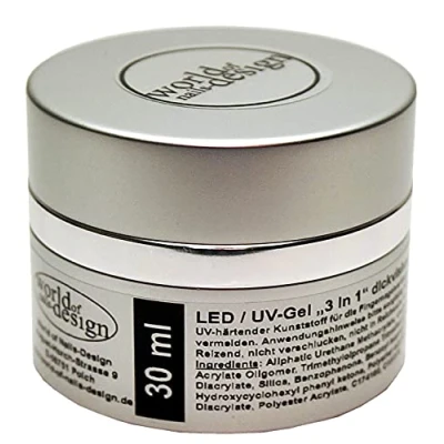 Abbildung von World of Nails Design Allround LED/UV Gel &quot;3 in 1&quot;, Premium Edition, 1er Pack (1 x 30ml)