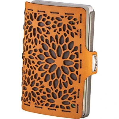 Abbildung von I Clip Original Geldbörse mit Münzfach Damen Leder Portemonnaie Kreditkartenetui Geldklammer hochwertiger Geldbeutel Slim Wallet Desert