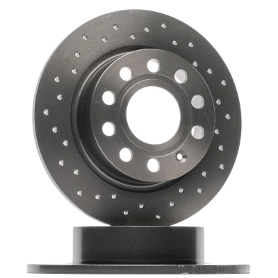 Abbildung von BREMBO XTRA LINE 08.9502.1X Bremsscheibe 253 10 5 voll, gelocht beschichtet mit Schrauben VOLKSWAGEN: Scirocco III, Golf 6, kfzteile, mister