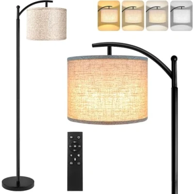 Abbildung von ROTTOGOON Stehlampe für Wohnzimmer 4 Farbtemperaturen LED mit Fernbedienung und Fußschalter Lampe im Lieferumfang enthalten Moderne Stehleuchte Schlafzimmer Arbeitszimmer Büro