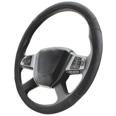 Abbildung von Upgrade4cars LKW Lenkradbezug 44 46 cm in Schwarz Lenkradschoner Universal Lenkradhülle für Sommer &amp; Winter Autozubehör Innenraum Deko