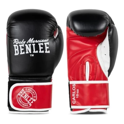 Abbildung von Benlee Boxhandschuhe aus Kunstleder Carlos Black/Red/White 14 oz