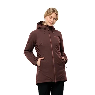 Abbildung von Jack Wolfskin Stirnberg INS Hardshelljacke, Damen, Größe: Large, Dark maroon