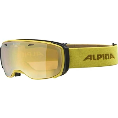 Abbildung von ALPINA ESTETICA Q LITE Verspiegelte, Kontrastverstärkende OTG Skibrille Mit 100% UV Schutz Für Erwachsene, curry, One Size
