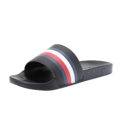Abbildung von Tommy Hilfiger Badesandale, Herren, Größe: 41, Black Schuhe