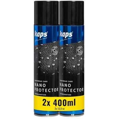 Abbildung von Kaps Nano Protector Imprägnierspray Schuhe, 2 x 400 ml, Schutz gegen Nässe und Schmutz, Schuh geeignet für Leder, Nubuk, Wildleder sowie Textilien