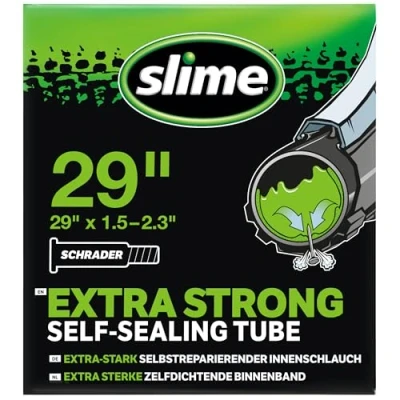 Abbildung von Slime 30078 Fahrrad Reifenschlauch mit Dichtmittel gegen Pannen, Selbstdichtend, Verhindern und Reparieren, Schrader Ventil, 47 x/55622 mm (29 x 1,852,20&quot;)