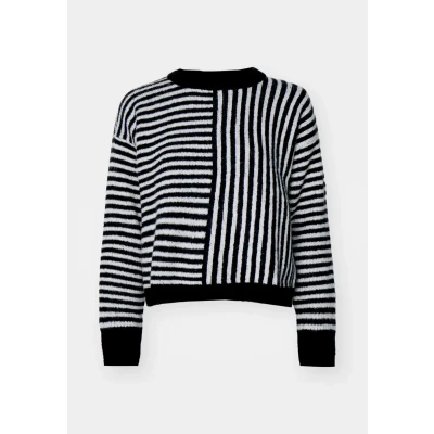 Abbildung von Vero Moda Vmuranus Oneck Cropped Strickpullover, Damen, Größe: XS, Black/birch