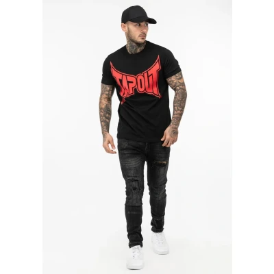 Abbildung von Tapout Normale Passform LOGO Tshirt print, Herren, Größe: Large, Black red
