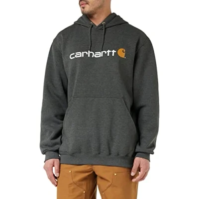 Abbildung von Carhartt, Herren, Weites, mittelschweres Sweatshirt mit Logo Grafik, Anthrazit meliert, S
