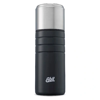 Abbildung von Esbit Isolierflasche Majoris mit Becher Trinkflasche 750 ml aus Edelstahl in Schwarz für warme und kalte Getränke