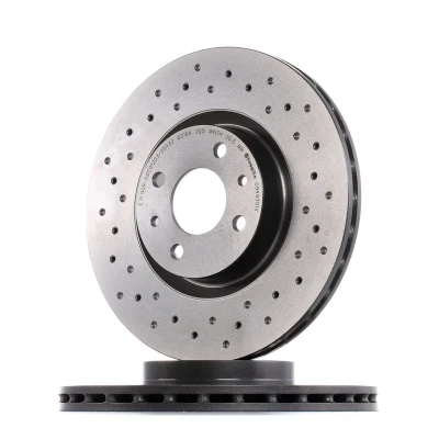 Abbildung von BREMBO XTRA LINE 09.4939.1X Bremsscheibe 284 22 4 gelocht/innenbel. beschichtet hochgekohlt mit Schrauben FIAT: Stilo Multi Wagon, Marea Saloon