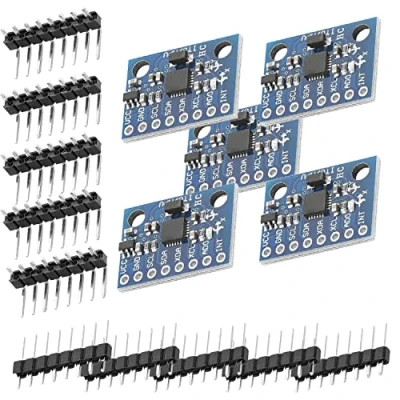 Abbildung von AZDelivery 5 x GY 521 kompatibel mit MPU 6050 3 Achsen Gyroskop und Beschleunigungssensor Arduino Raspberry Pi inklusive E Book!