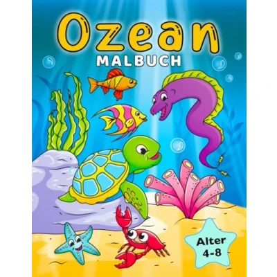 Abbildung von Ozean Malbuch: Unterwasser Meerestiere Malvorlagen für Kinder von 4 8 Jahren