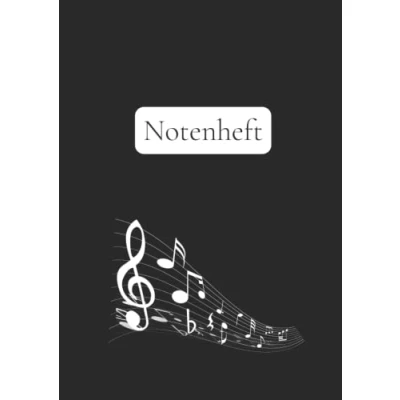 Abbildung von Notenheft: A4 Notenlinien 120 Seiten Notenbuch für Anfänger und Fortgeschrittene Erwachsene Musikschule