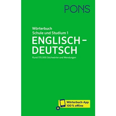 Abbildung von PONS Wörterbuch für Schule und Studium Englisch, Band 1 Englisch Deutsch: Rund 170.000 Stichwörter Wendungen mit App (PONS Studium)
