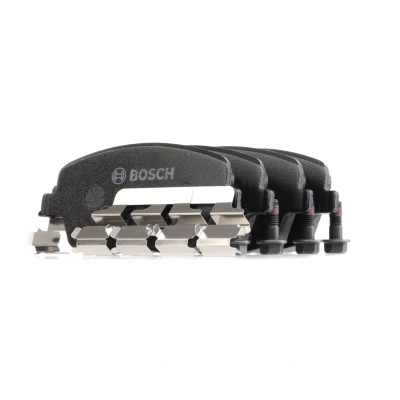 Abbildung von BOSCH 0 986 424 829 Bremsbelagsatz Low Metallic mit Schrauben Feder, Zubehör SKODA: Fabia 2, 1 Combi, Roomster