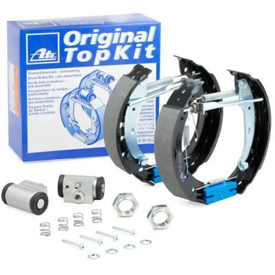 Abbildung von ATE Original TopKit 03.0520 7720.3 Bremsensatz, Trommelbremse mit Radbremszylinder, Zubehör PEUGEOT: 206 Hatchback, 207 206+ Hatchback