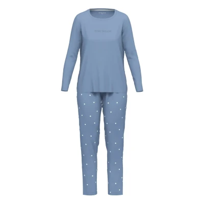 Abbildung von TOM Tailor SET Nachtwäsche Set, Damen, Größe: 36, Blau mittel punkte