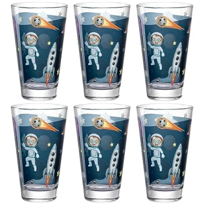 Abbildung von LEONARDO Gläser Set »BAMBINI AVVENTURA Weltall«, (Set, 6 tlg.), 300 ml, teilig