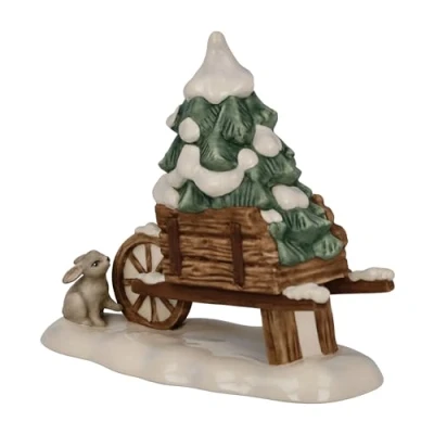 Abbildung von Goebel Figur Schubkarre Winterwald, aus Porzellan gefertigt, Höhe 10cm, 66 704 23 1